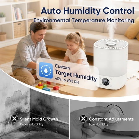Airfire 4L Smart Humidifier – Auto Humidity, Quiet, Diffuser