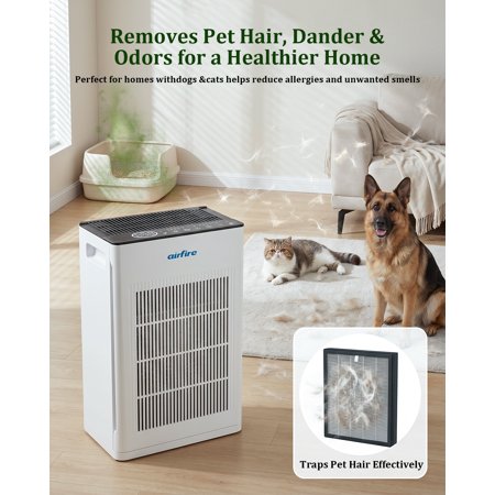 Pet Air Purifier – H14 HEPA – Large Room Odor & Dander
