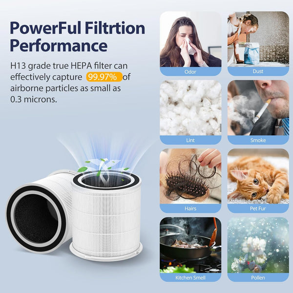 H13 HEPA Filter Element for Home – Fits AIRFIRE AP301 & AP302