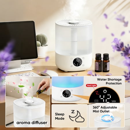 Airfire 4L Smart Humidifier – Auto Humidity, Quiet, Diffuser