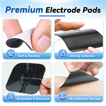 Reusable TENS/EMS Electrode Pads – 12Pcs Comfort Pack
