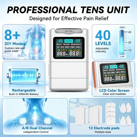 FRESHDEW Dual TENS Unit – Muscle Pain & Recovery Relief