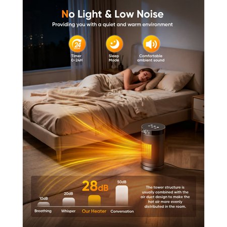 Smart Ceramic Space Heater – Fast, Quiet, Energy-Saving Warmth