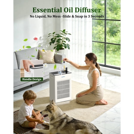 Pet Air Purifier – H14 HEPA – Large Room Odor & Dander