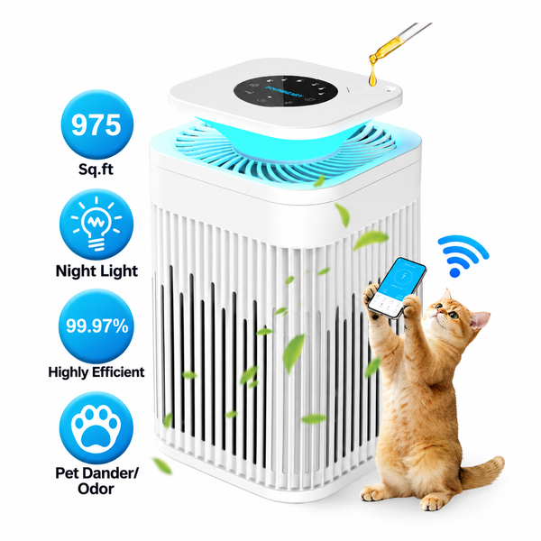 FRESHDEW AP203/ AP204 True HEPA Air Purifier for Bedroom & Pets
