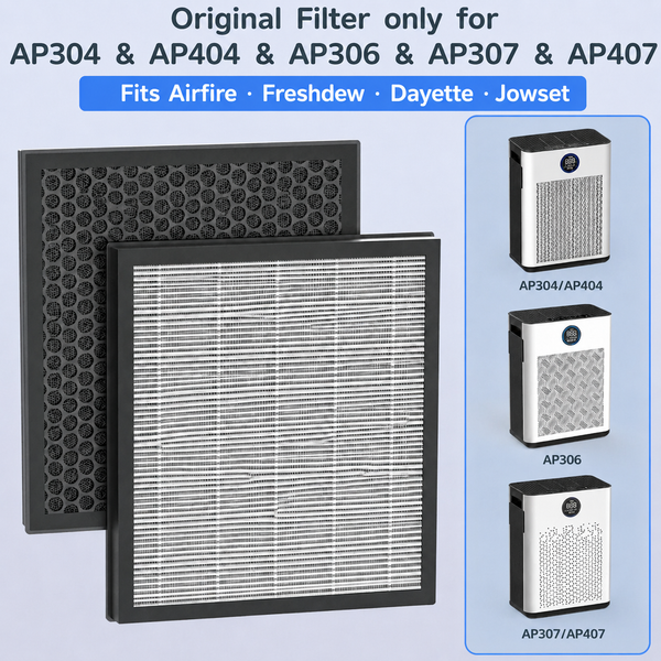 AP303 / AP304 / AP404 / AP306 / AP307 / AP407 Replacement Filter— Airfire, Freshdew, Dayette