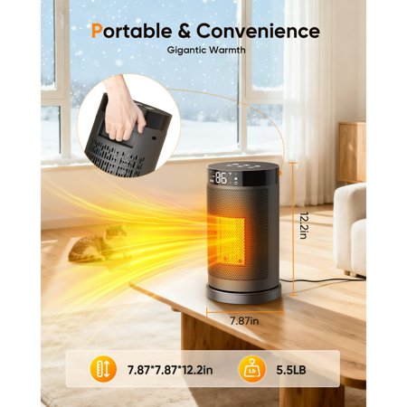Smart Ceramic Space Heater – Fast, Quiet, Energy-Saving Warmth