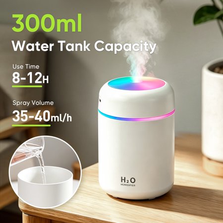 Quiet Mist Humidifier – Desktop Comfort & Night Light